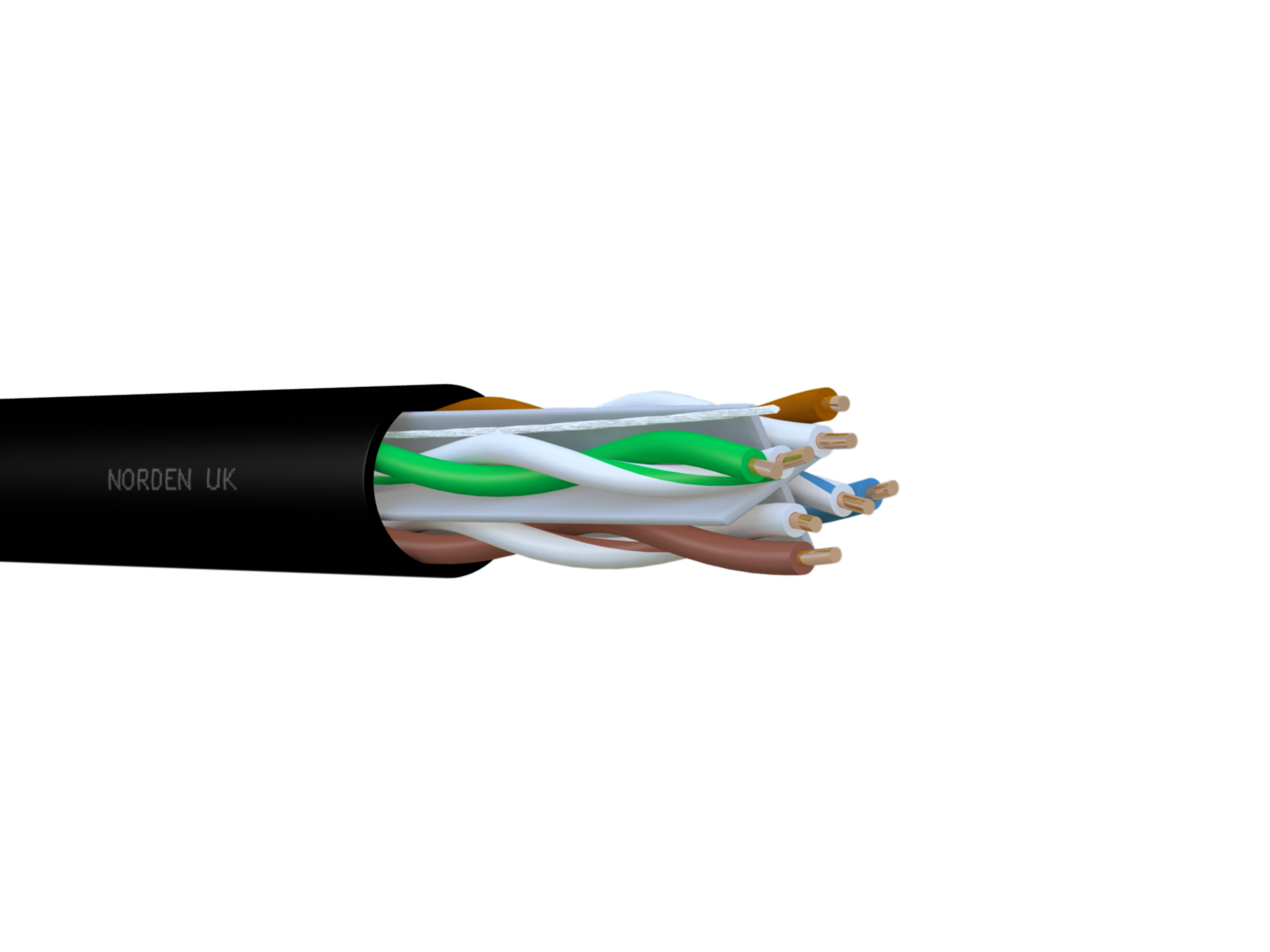 Category 6 U/UTP 23 AWG 4 Pair Industrial Cable CMR Rated