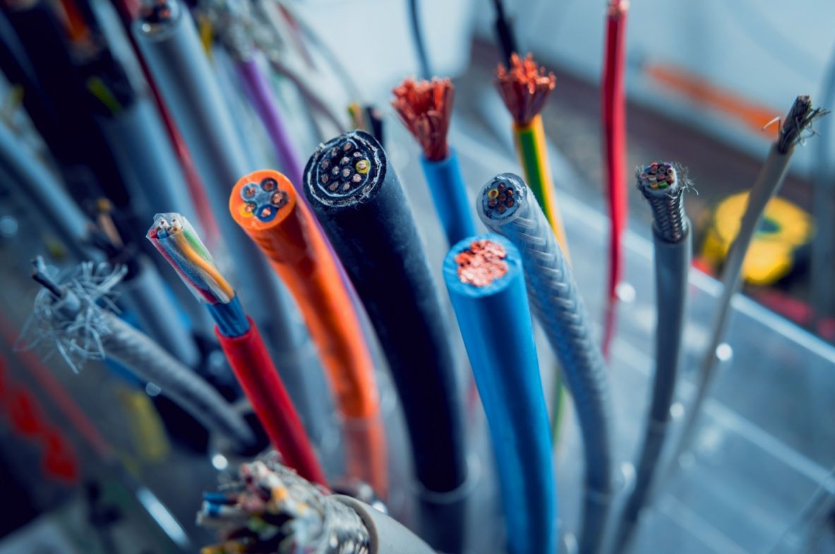 Premium Photo  Electric power cables and instrument cables on the tray in  electrical control room.