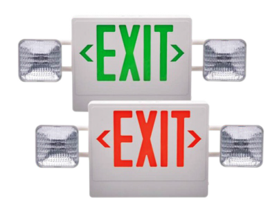 Fire Exit Led Sign & Light Combo