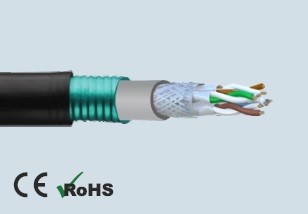 Cat 6 S/FTP Double Jacket Steel Tape Armoured External Cable PVC/PE